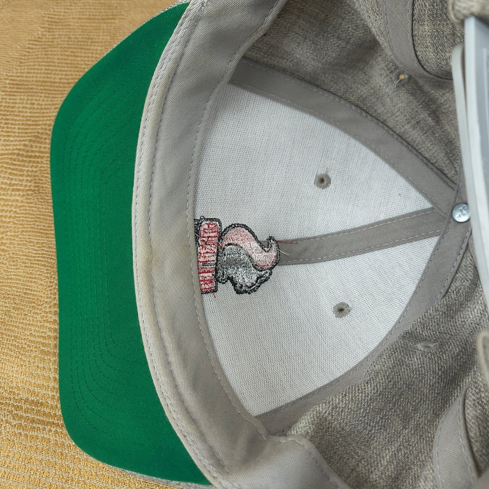 Blind Squirrel Snapback Hat Gray Heathered Yupoong Classics Adjustable Cap Mens - Picture 6 of 11